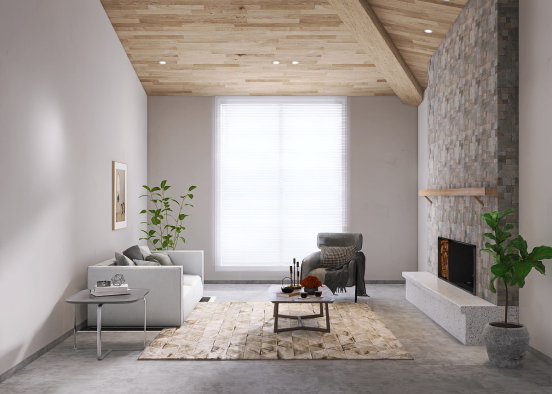 Modern farmhouse simple living room Design Rendering