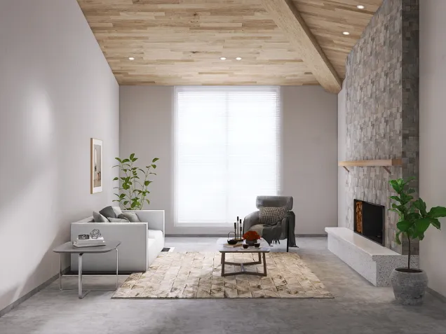 Modern farmhouse simple living room