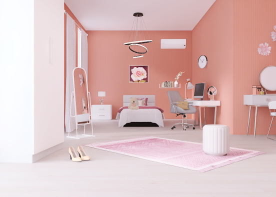 The room that every girl would like 💕 Design Rendering