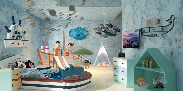 Under the sea, ship bedroom 