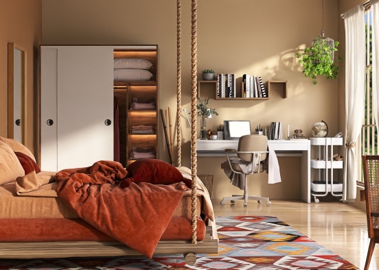 Cozy bedroom  Design Rendering