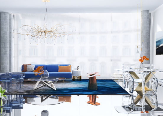 transparent living room  Design Rendering