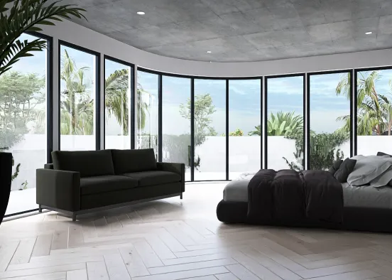 Miami Modern Bedroom ￼ Design Rendering