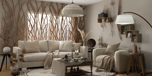 Home decorated in Boho relaxed style🤍