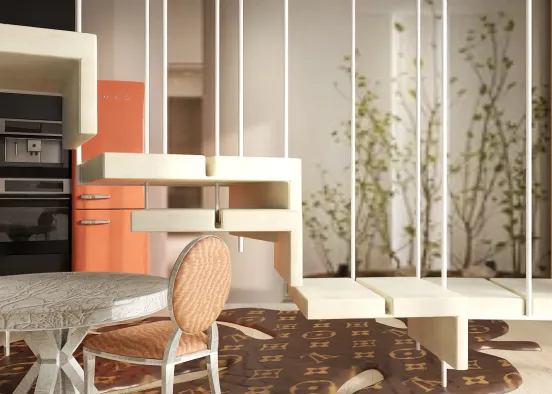 # full look underneath stairs Визуализация дизайна