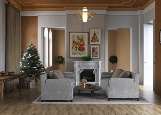 Christmas modern apartment look Design Rendering