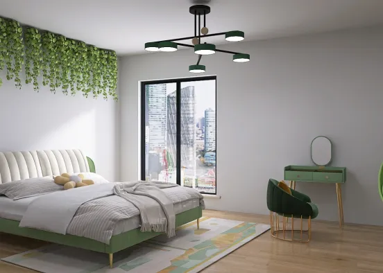 green 💚💚 room  Design Rendering