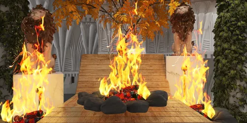 Flames of Grecian. Temple