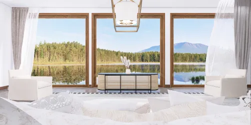Lake view bedroom