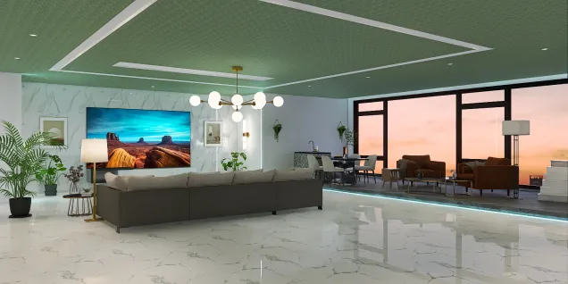 modern living room, tea space,bar
