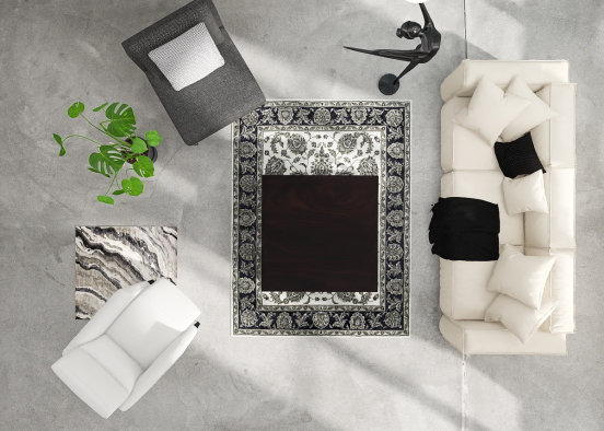 Black and White Room! 🤍🖤🤍🖤 Design Rendering