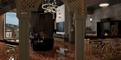 Dark luxurious house