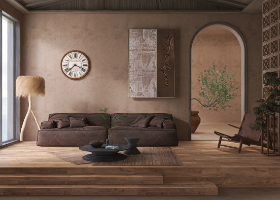 Earthy lounge  Design Rendering