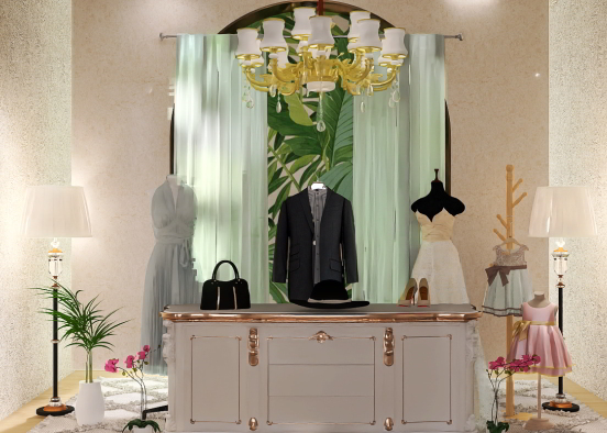 Fine dining clothes-boutique. Design Rendering