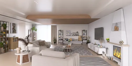 Scandinavian cozy living space