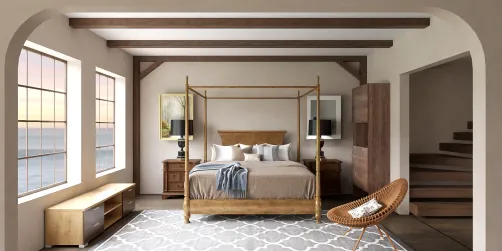 Studio bedroom with loft 