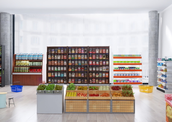 Supermarket Design Rendering