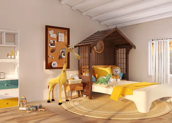 Bedroom Fit For A Giraffe Design Rendering