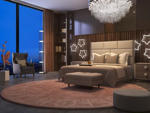 modern bed room 💜