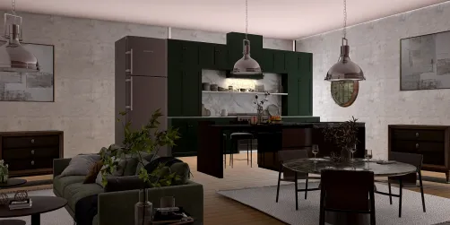Luxury emerald studio