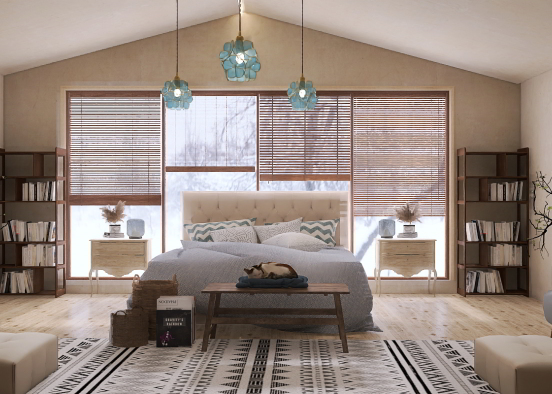 Cozy Winter Cabin Design Rendering