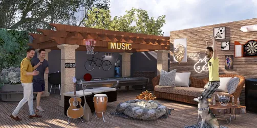 outdoor fun and games at the bachelor pad. 