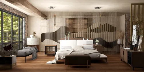 Bedroom with natural inspiration 