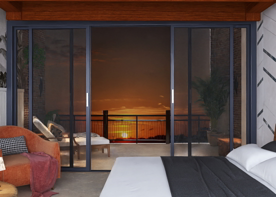 Room at sunset 🌆 Design Rendering
