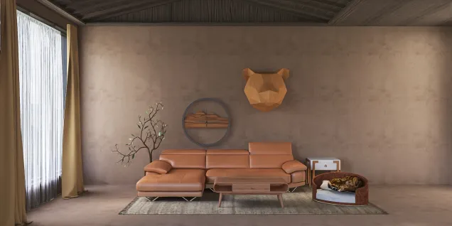 Brown living room