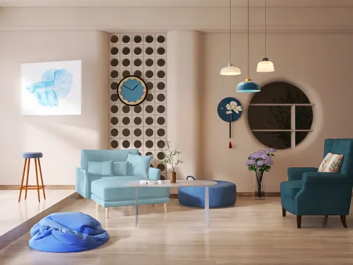 Blue living room