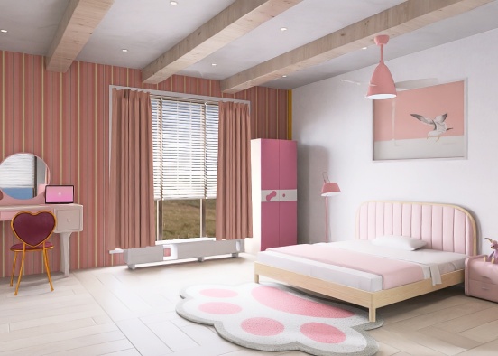 Hello Kitty’s room Design Rendering