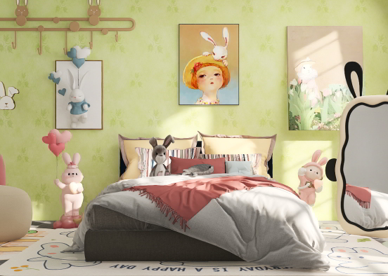 Cute bunny room  Design Rendering