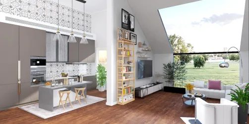 Kitchen + living room