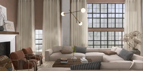 modern organic family room 