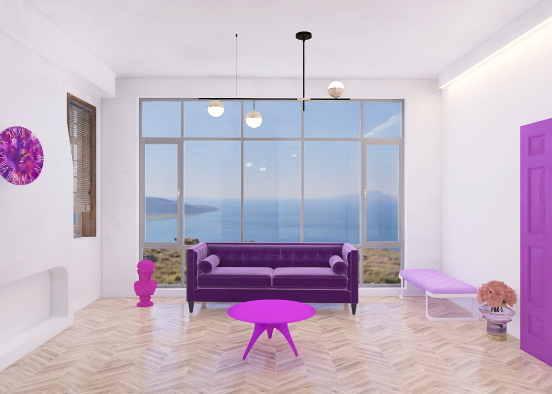 Sala de Hotel violeta (sígueme porfa) Design Rendering