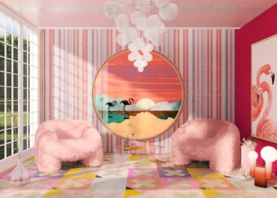 Pink Flamingo Magic🦩✨ Design Rendering