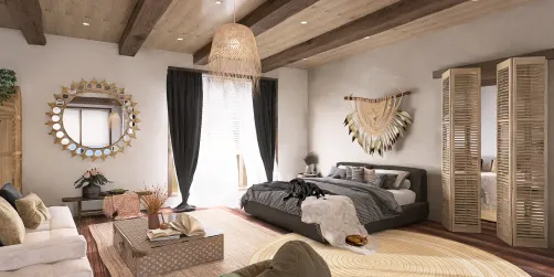 Wabi-Sabi Bedroom, cozy and warm.
