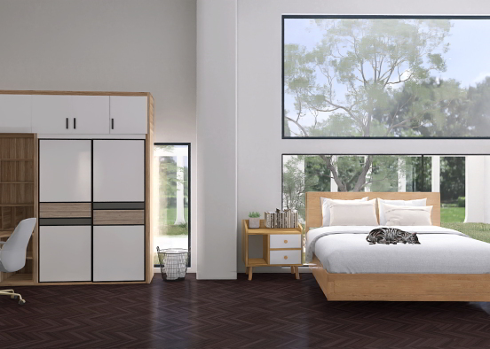 a really spacious bedroom Design Rendering