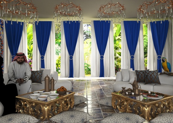 Arabian Party-Waiting for Guests Design Rendering