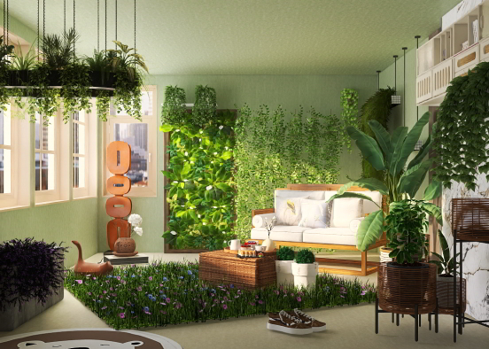 Plant Person Inspired Room Design Rendering