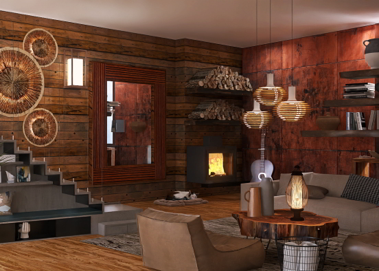 Warm cabin  Design Rendering