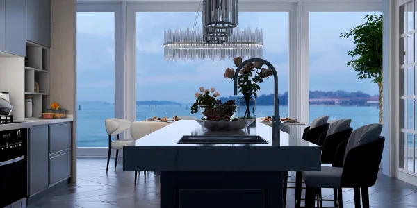 Elegant Coastal Kitchen