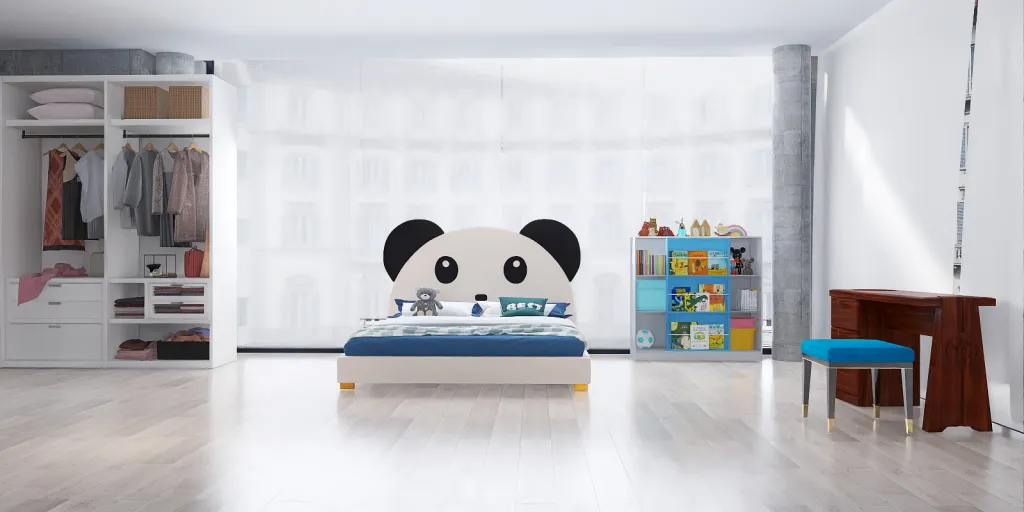 a stuffed animal sitting on top of a white couch 