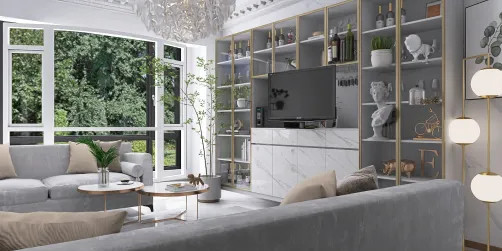 Living room  White end Gold 😊