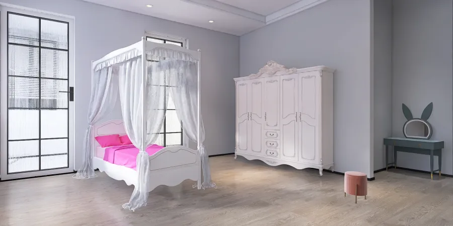 a small bedroom with a bed and a dresser 