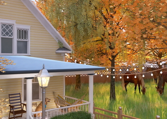 Countryside Autumn Farmhouse 🍁🌱🐎 Design Rendering