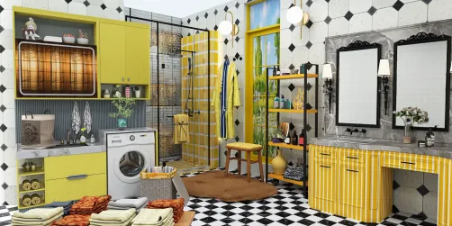 Grey,Yellow, Black and White 