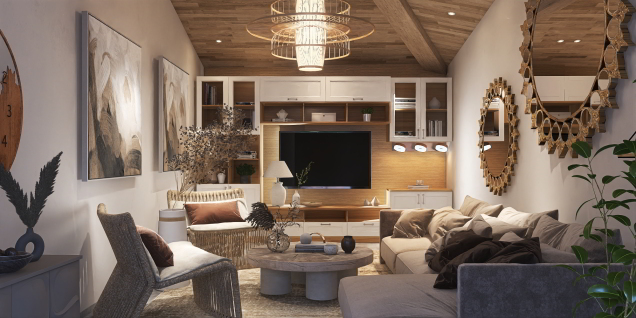 Modern Farmhouse- living room 