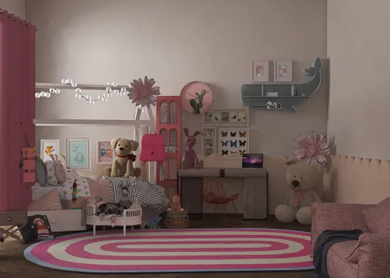 pink children’s room 🎀 Design Rendering