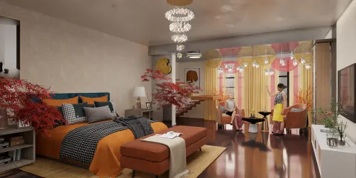 Beautiful orange room